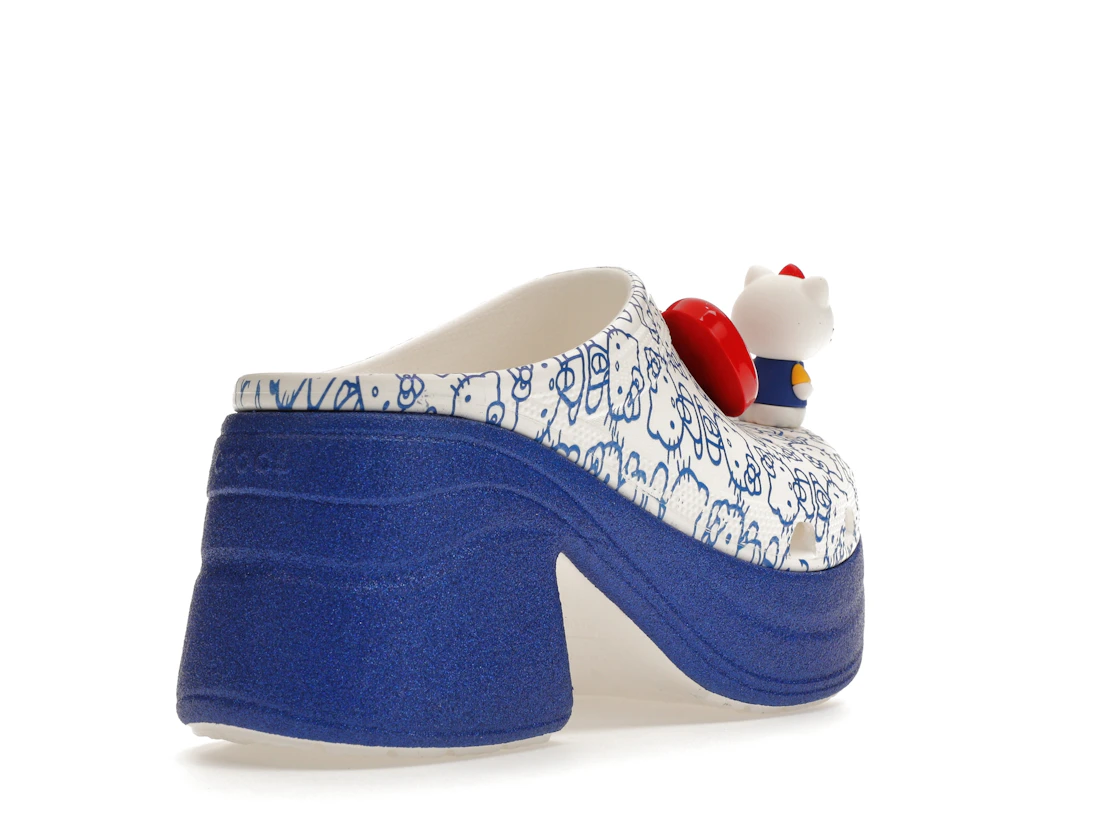 Vue 32 de Crocs Siren Clog Hello Kitty 50th Anniversary Blue Glitter