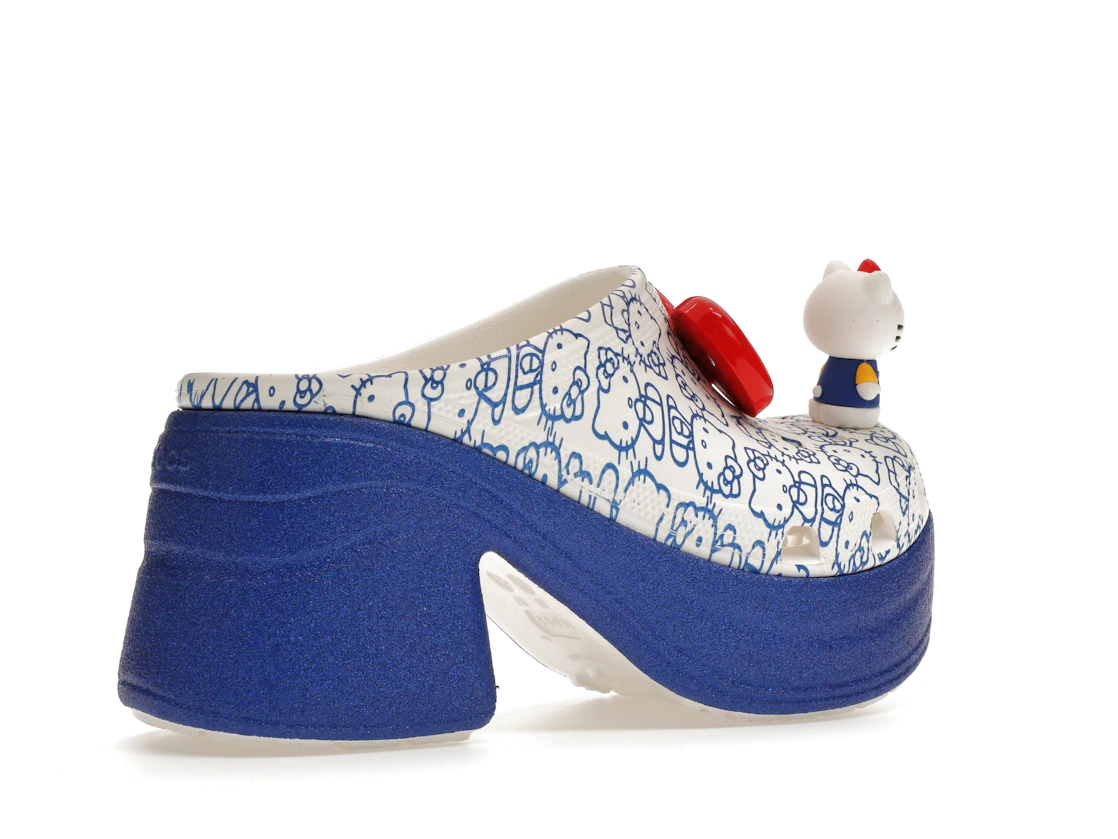 Vue 34 de Crocs Siren Clog Hello Kitty 50th Anniversary Blue Glitter