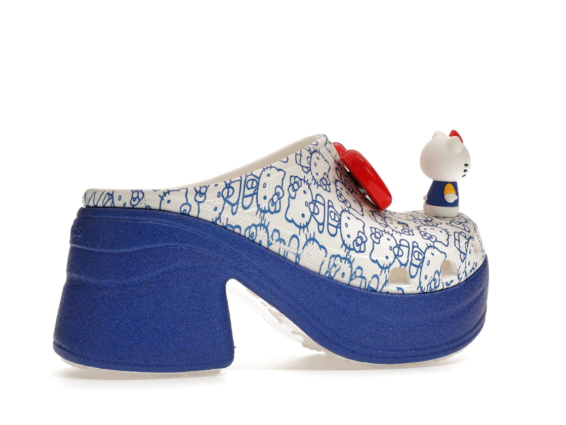 Vue 35 de Crocs Siren Clog Hello Kitty 50th Anniversary Blue Glitter