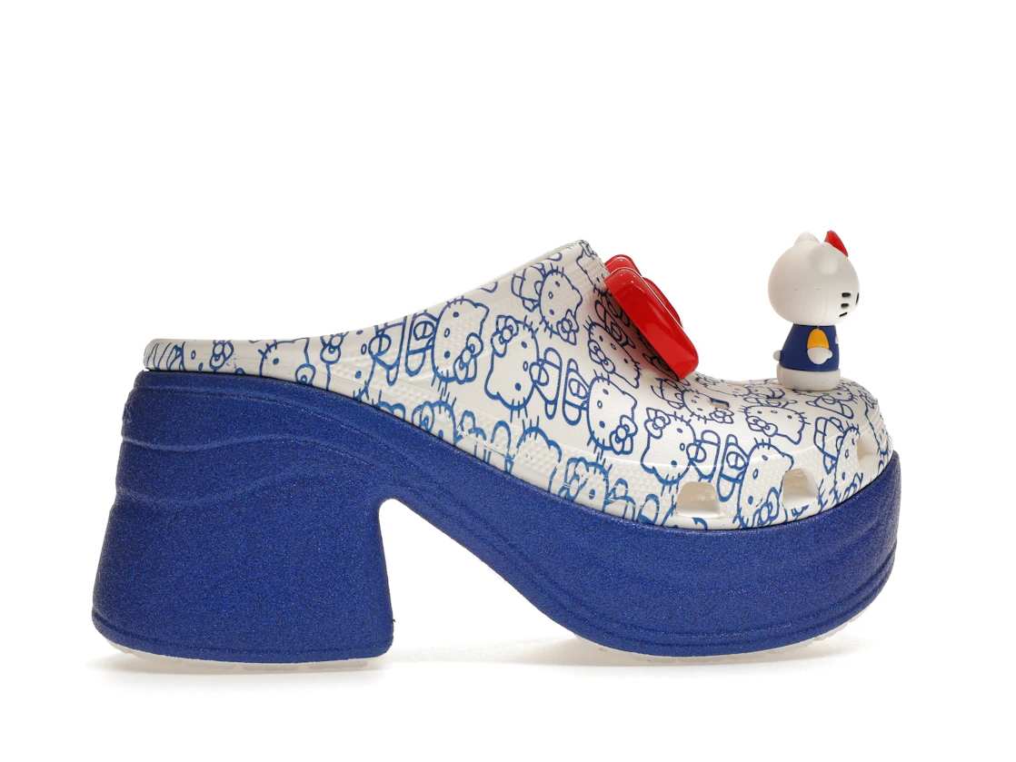 Vue 36 de Crocs Siren Clog Hello Kitty 50th Anniversary Blue Glitter