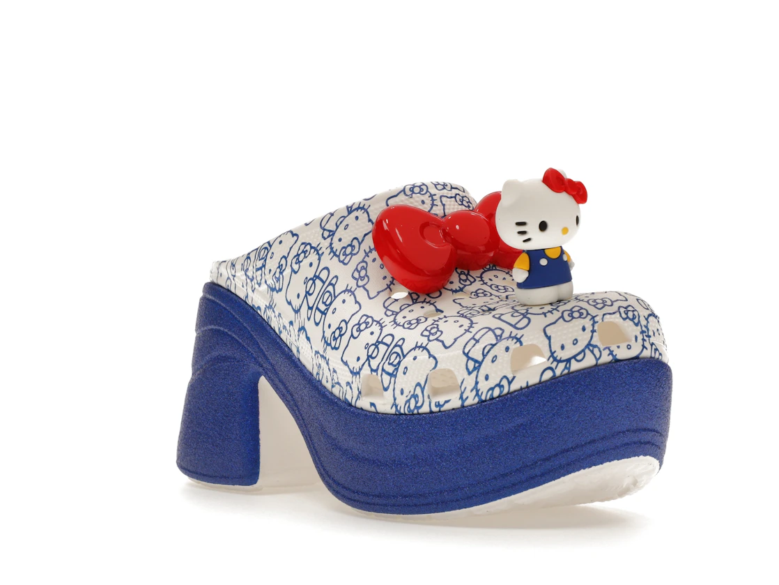 Vue 6 de Crocs Siren Clog Hello Kitty 50th Anniversary Blue Glitter
