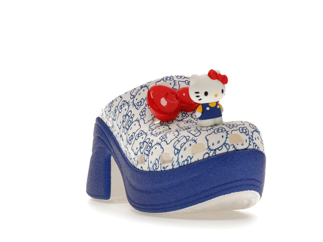 Vue 7 de Crocs Siren Clog Hello Kitty 50th Anniversary Blue Glitter