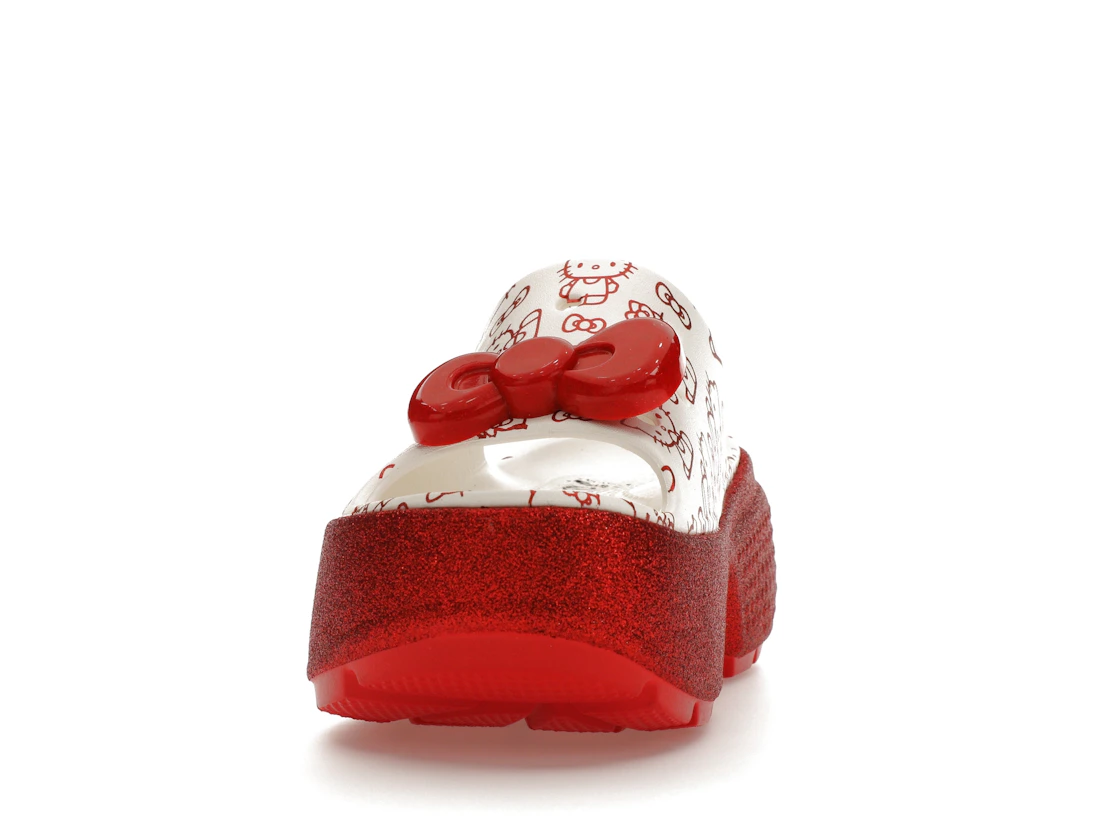 Vue 11 de Crocs Stomp Slide Hello Kitty 50th Anniversary Red Glitter