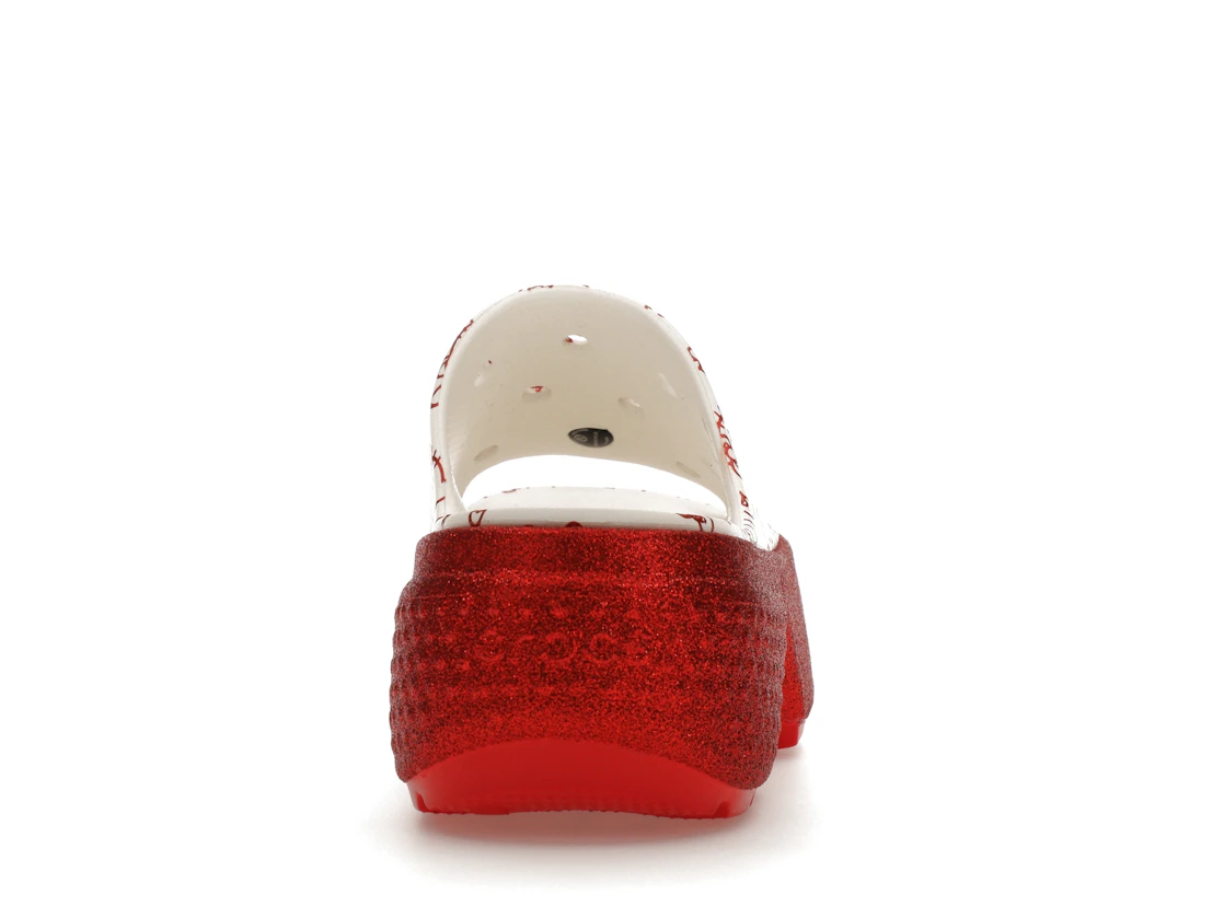 Vue 28 de Crocs Stomp Slide Hello Kitty 50th Anniversary Red Glitter