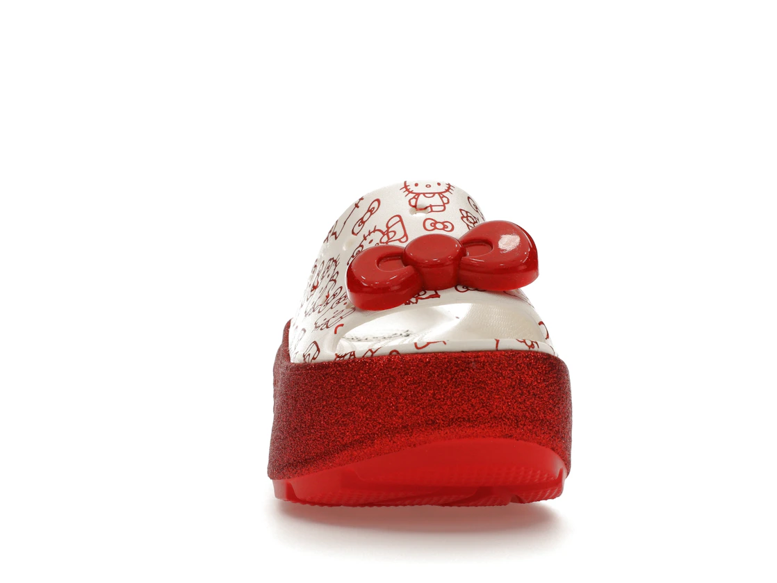 Vue 9 de Crocs Stomp Slide Hello Kitty 50th Anniversary Red Glitter
