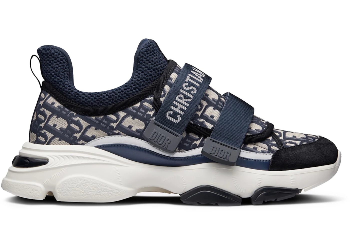 Dior D-Wonder Low Deep Blue White Dior Oblique Technical Fabric 