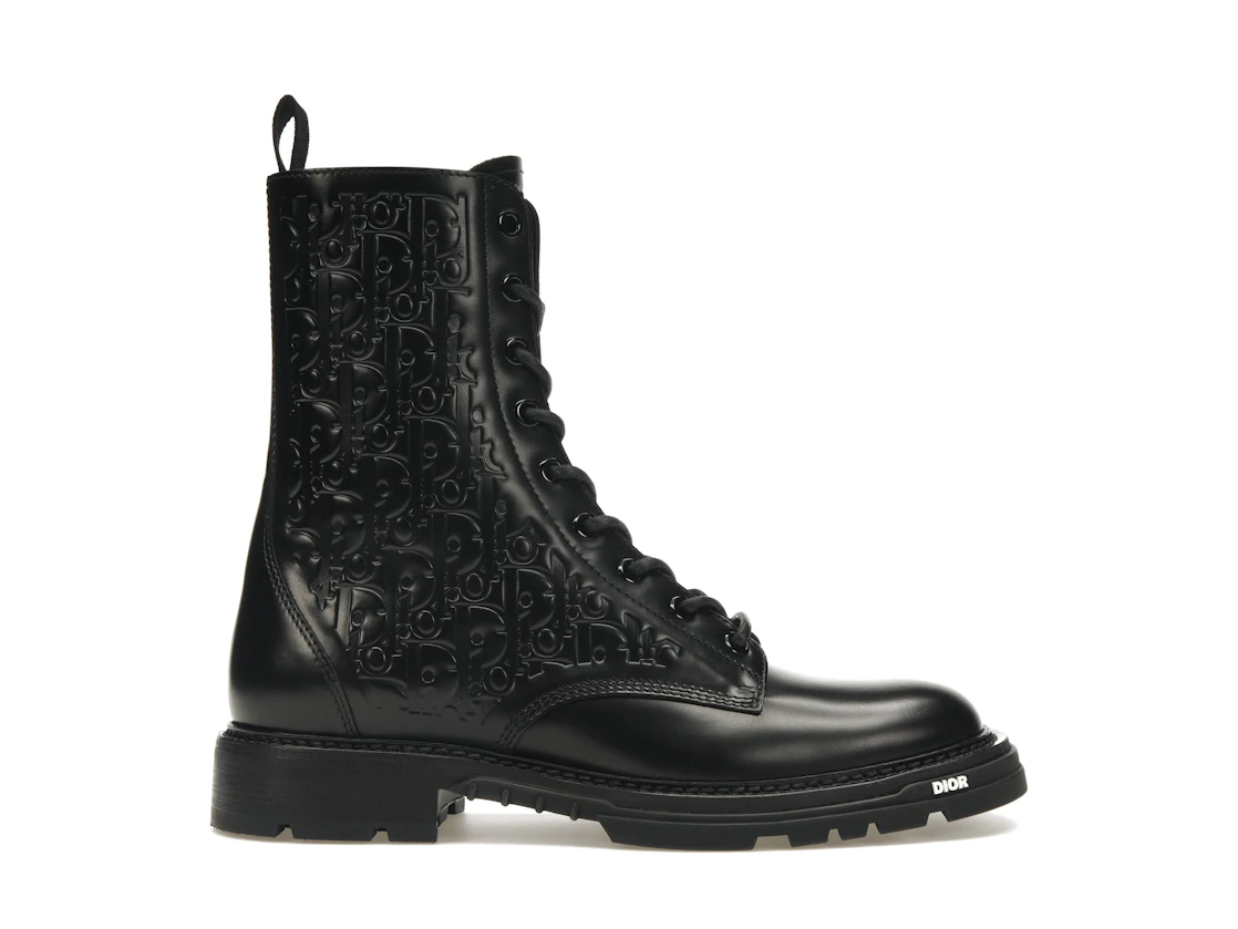 Vue 1 de Dior Explorer 2 Boots Black Dior Oblique Embossed