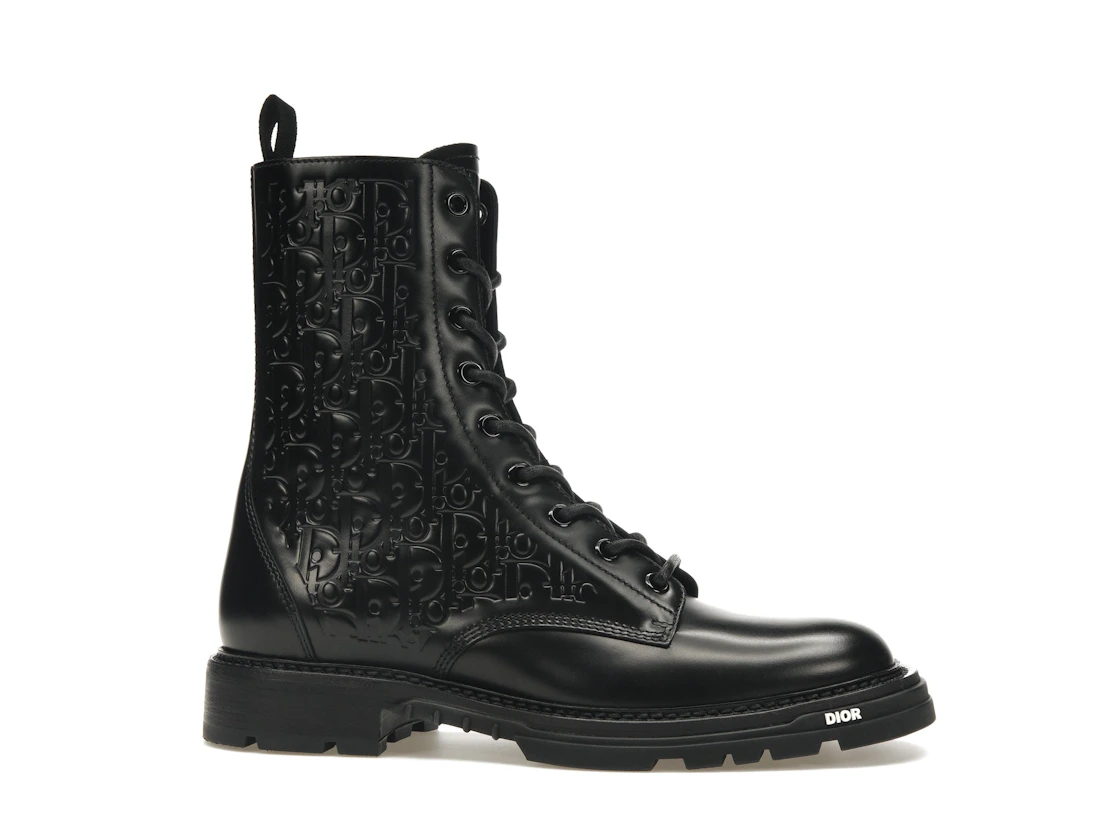 Vue 2 de Dior Explorer 2 Boots Black Dior Oblique Embossed