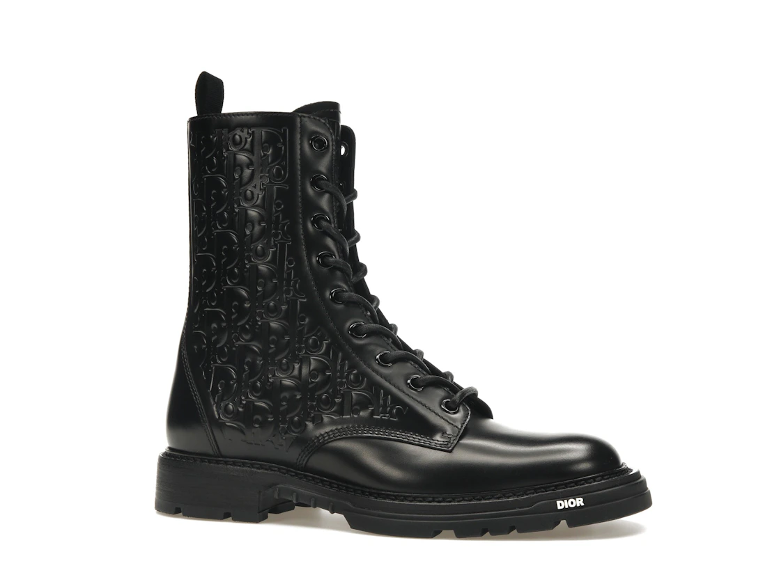 Vue 3 de Dior Explorer 2 Boots Black Dior Oblique Embossed