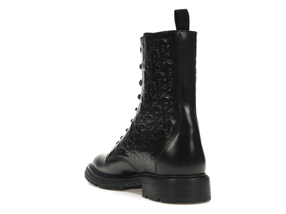 Vue 25 de Dior Explorer 2 Boots Black Dior Oblique Embossed
