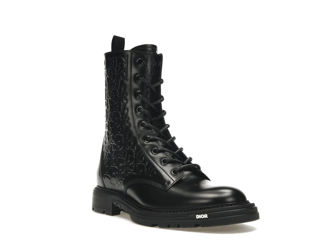 Vue 6 de Dior Explorer 2 Boots Black Dior Oblique Embossed