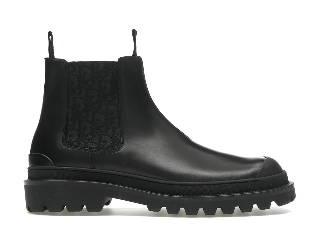 Vue 1 de Dior Explorer Chelsea Boot Black Black Dior Oblique Motif
