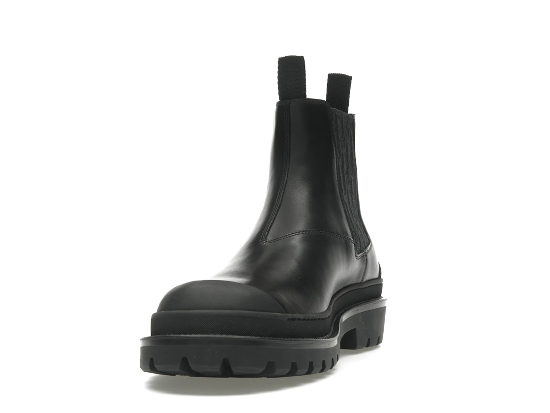 Vue 12 de Dior Explorer Chelsea Boot Black Black Dior Oblique Motif