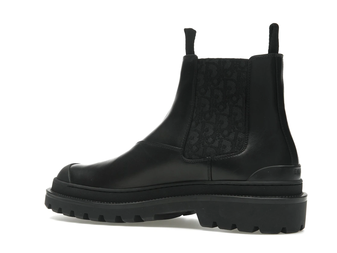 Vue 22 de Dior Explorer Chelsea Boot Black Black Dior Oblique Motif