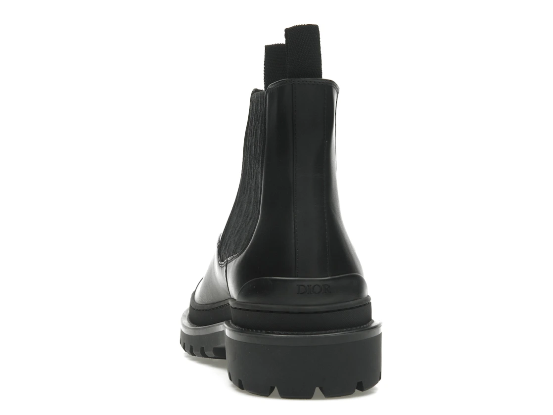 Vue 27 de Dior Explorer Chelsea Boot Black Black Dior Oblique Motif