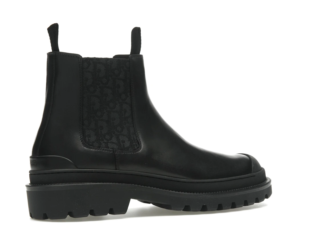 Vue 34 de Dior Explorer Chelsea Boot Black Black Dior Oblique Motif