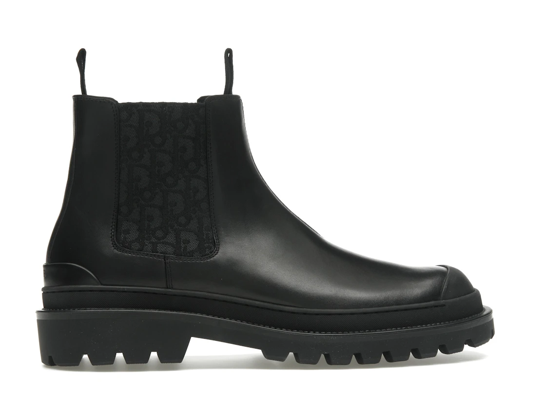 Vue 36 de Dior Explorer Chelsea Boot Black Black Dior Oblique Motif