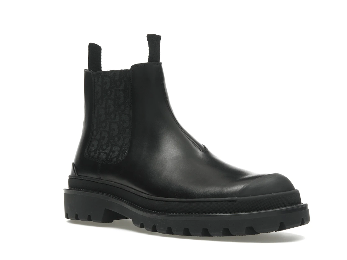 Vue 5 de Dior Explorer Chelsea Boot Black Black Dior Oblique Motif