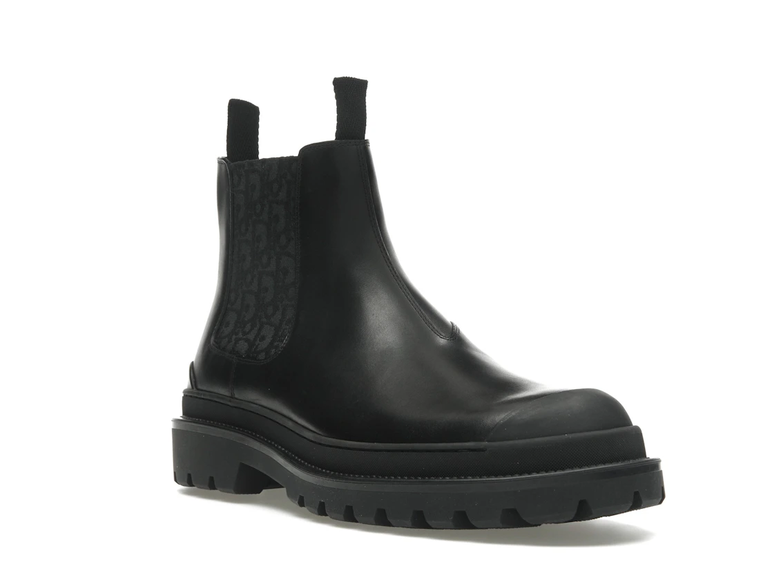 Vue 6 de Dior Explorer Chelsea Boot Black Black Dior Oblique Motif