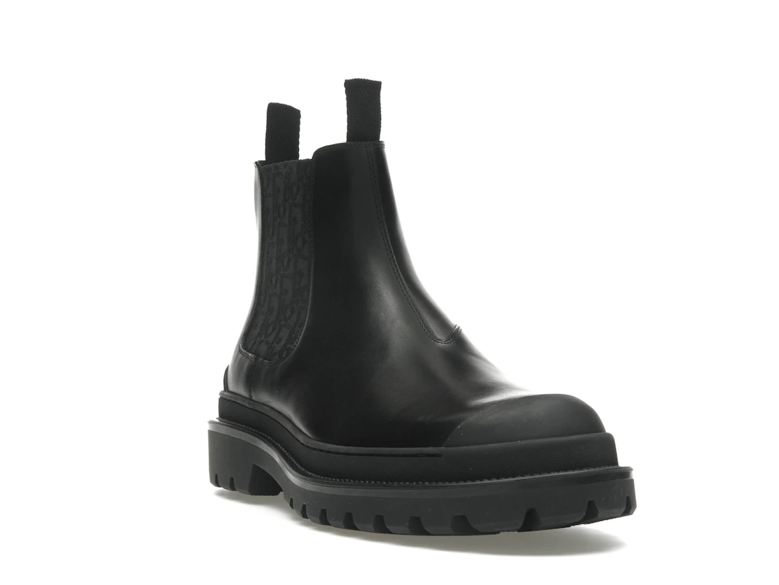 Vue 7 de Dior Explorer Chelsea Boot Black Black Dior Oblique Motif