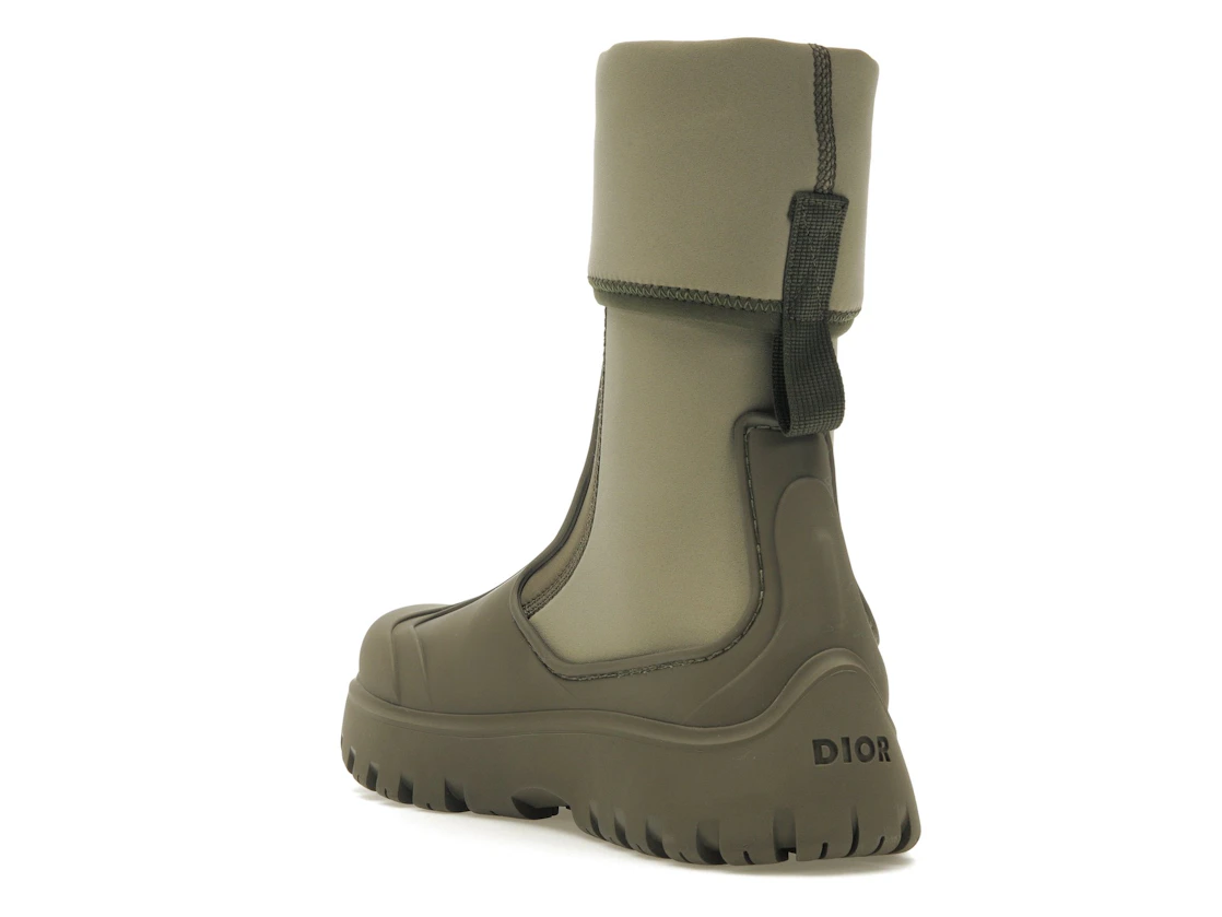 Vue 25 de Dior Garden Ankle Boot Khaki Rubber