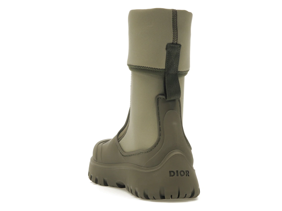 Vue 26 de Dior Garden Ankle Boot Khaki Rubber