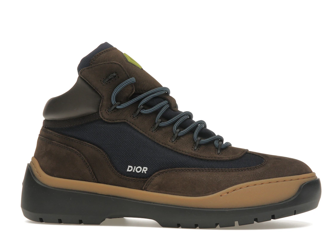 Vue 2 de Dior Lace Up Ankle Boots Brown Blue