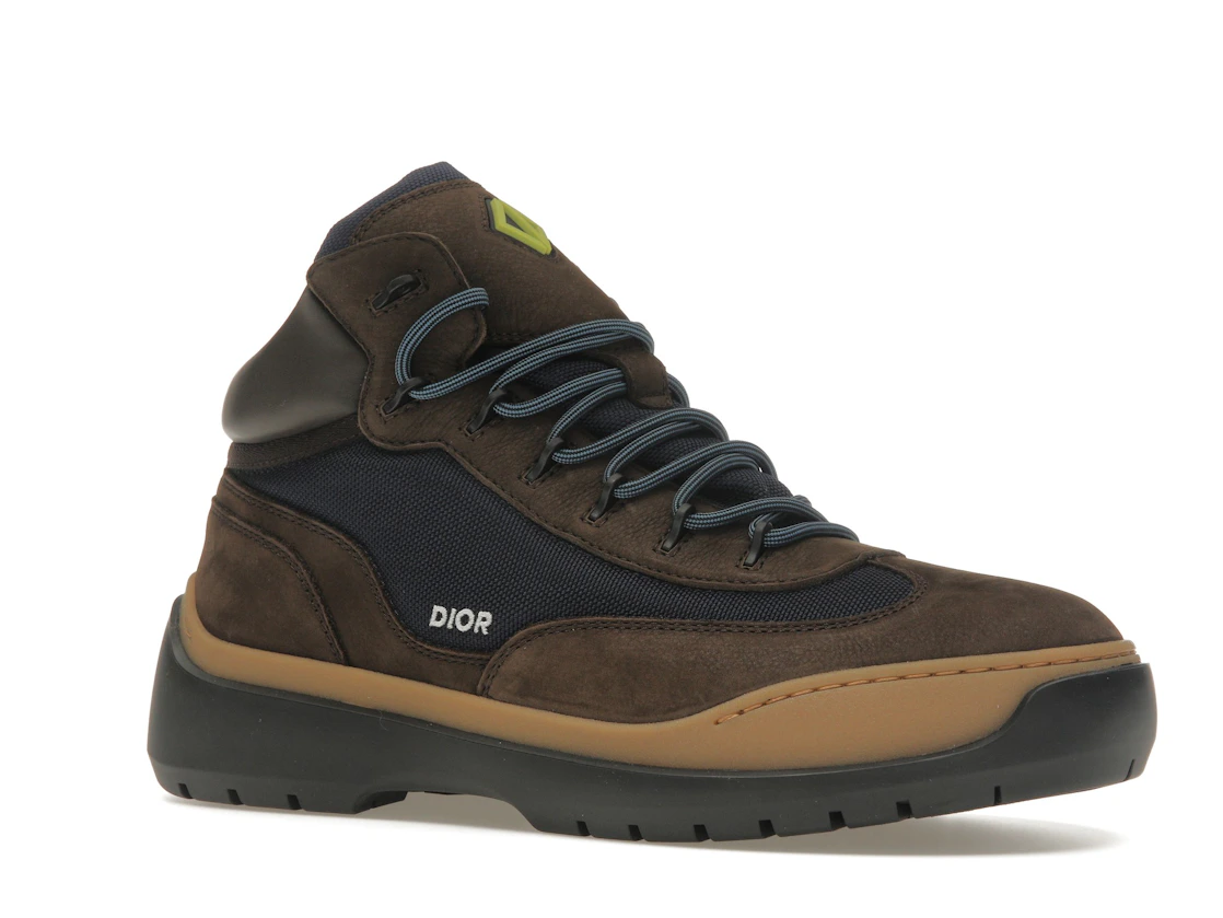 Vue 4 de Dior Lace Up Ankle Boots Brown Blue