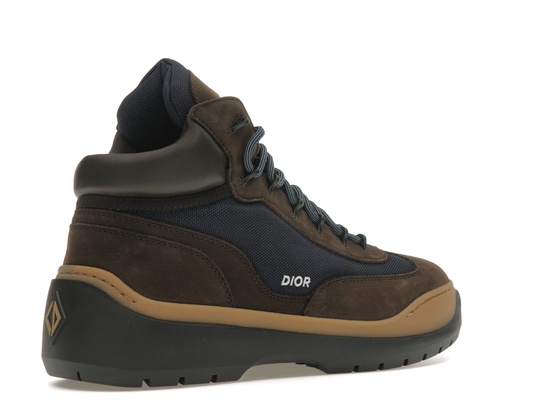 Vue 33 de Dior Lace Up Ankle Boots Brown Blue