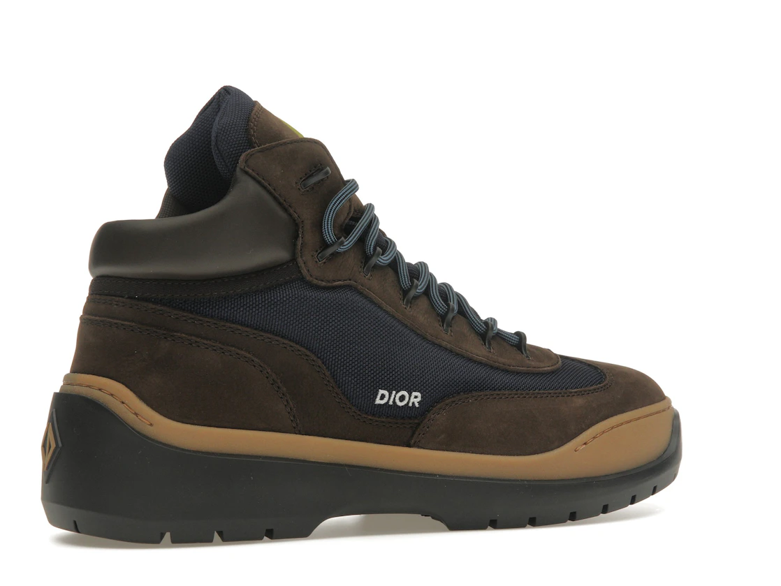 Vue 34 de Dior Lace Up Ankle Boots Brown Blue