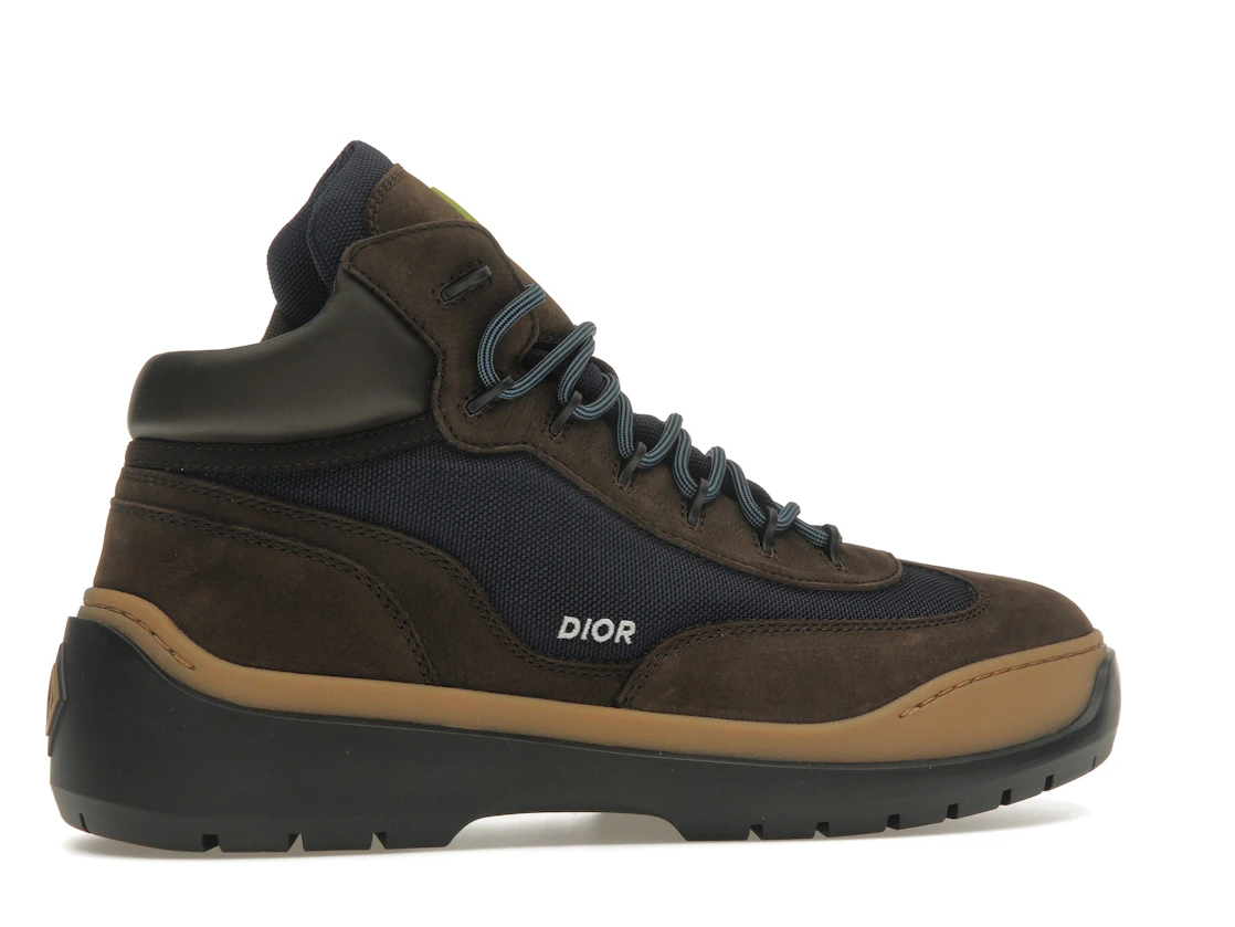 Vue 35 de Dior Lace Up Ankle Boots Brown Blue