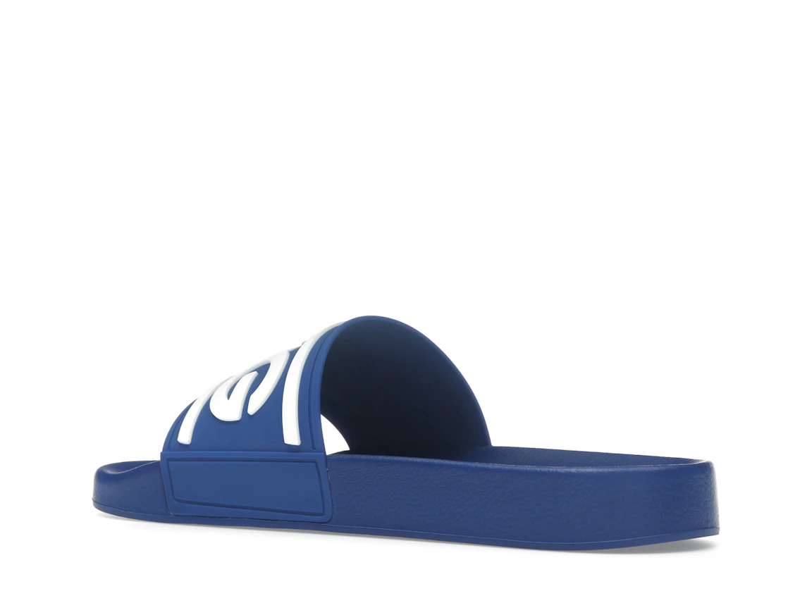 Vue 23 de Dolce & Gabbana Beachwear Sliders DG Logo Blue White