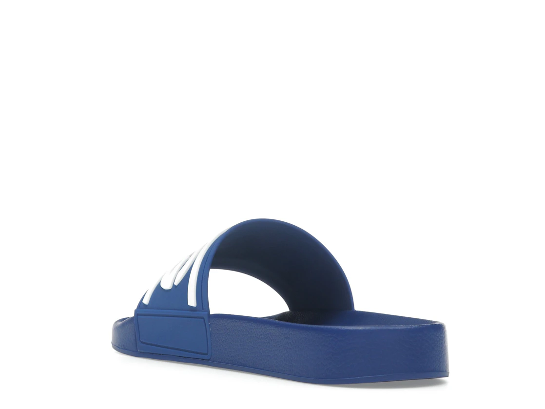 Vue 25 de Dolce & Gabbana Beachwear Sliders DG Logo Blue White