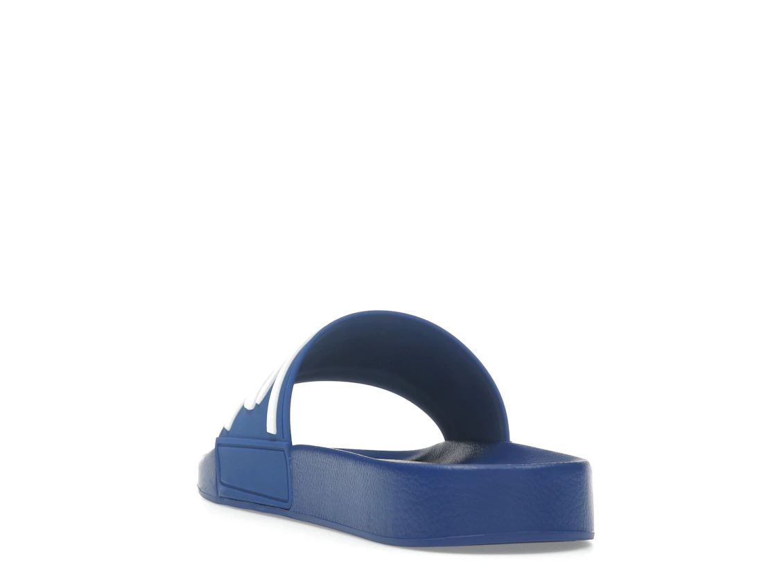 Vue 26 de Dolce & Gabbana Beachwear Sliders DG Logo Blue White