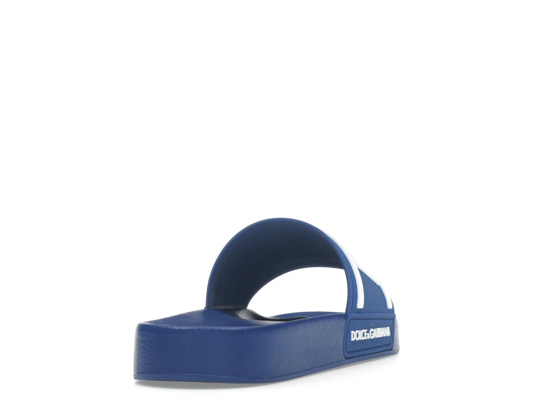 Vue 30 de Dolce & Gabbana Beachwear Sliders DG Logo Blue White
