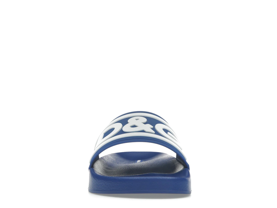 Vue 10 de Dolce & Gabbana Beachwear Sliders DG Logo Blue White