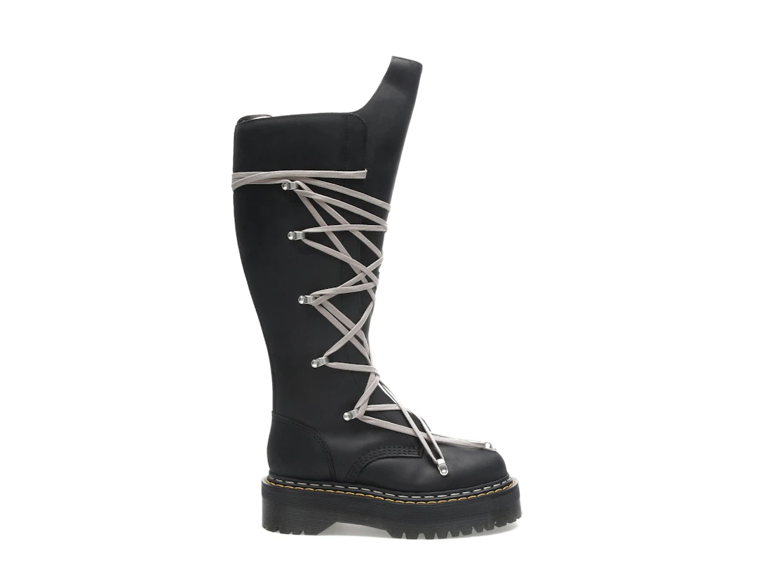 Vue 1 de Dr. Martens 1460 DRKSHDW Quad Sole Pentalace Boot Rick Owens Black 