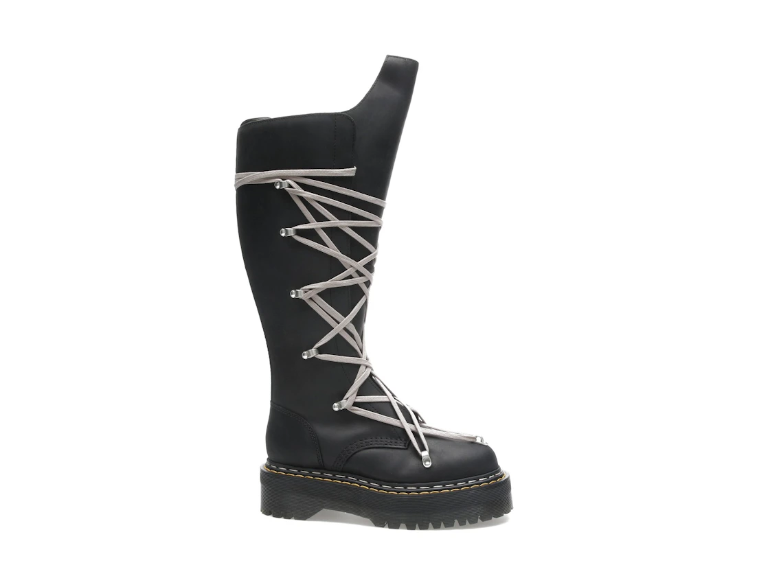 Vue 2 de Dr. Martens 1460 DRKSHDW Quad Sole Pentalace Boot Rick Owens Black 