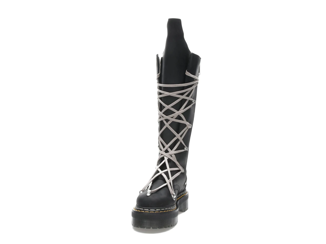 Vue 12 de Dr. Martens 1460 DRKSHDW Quad Sole Pentalace Boot Rick Owens Black 