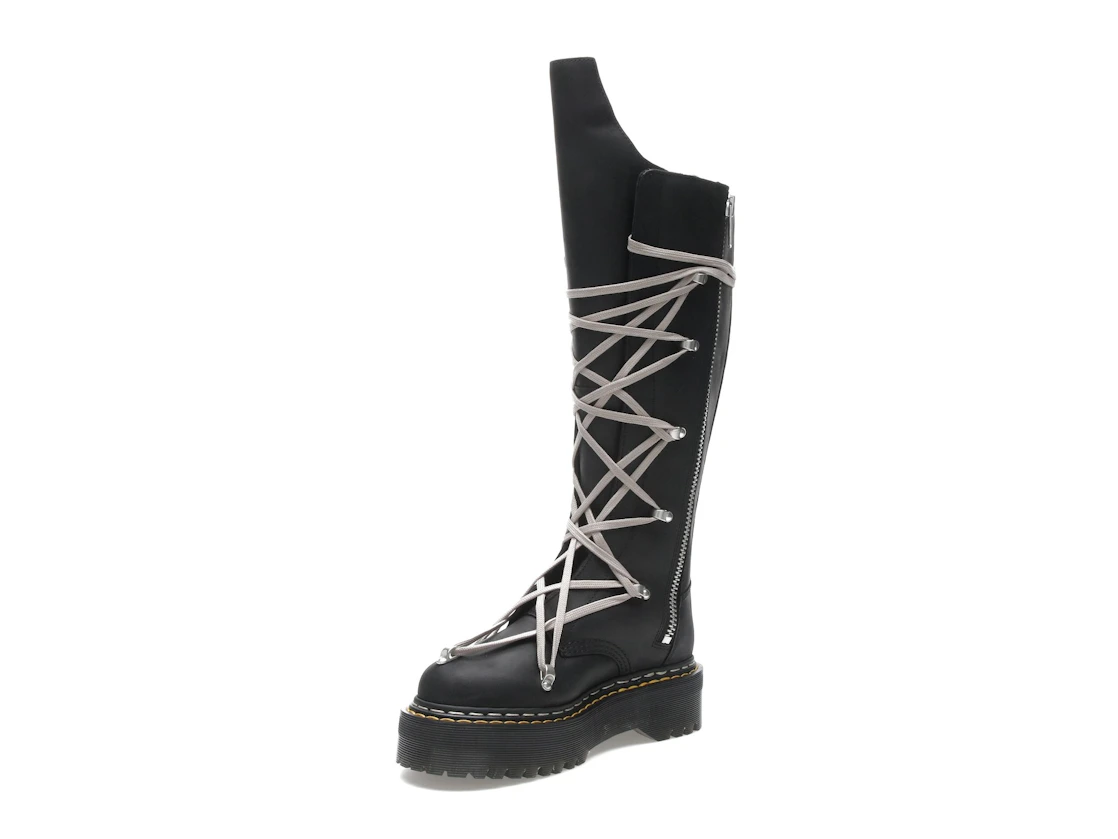 Vue 15 de Dr. Martens 1460 DRKSHDW Quad Sole Pentalace Boot Rick Owens Black 