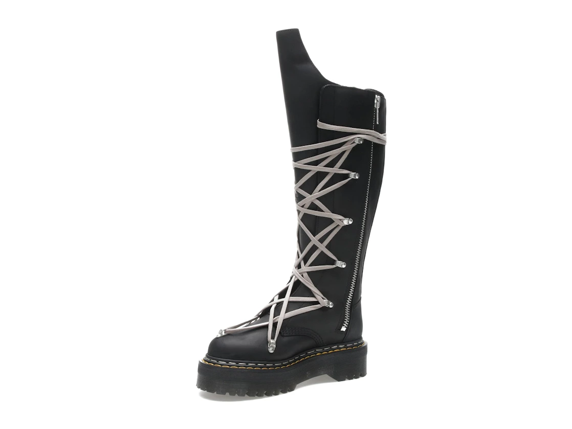 Vue 16 de Dr. Martens 1460 DRKSHDW Quad Sole Pentalace Boot Rick Owens Black 