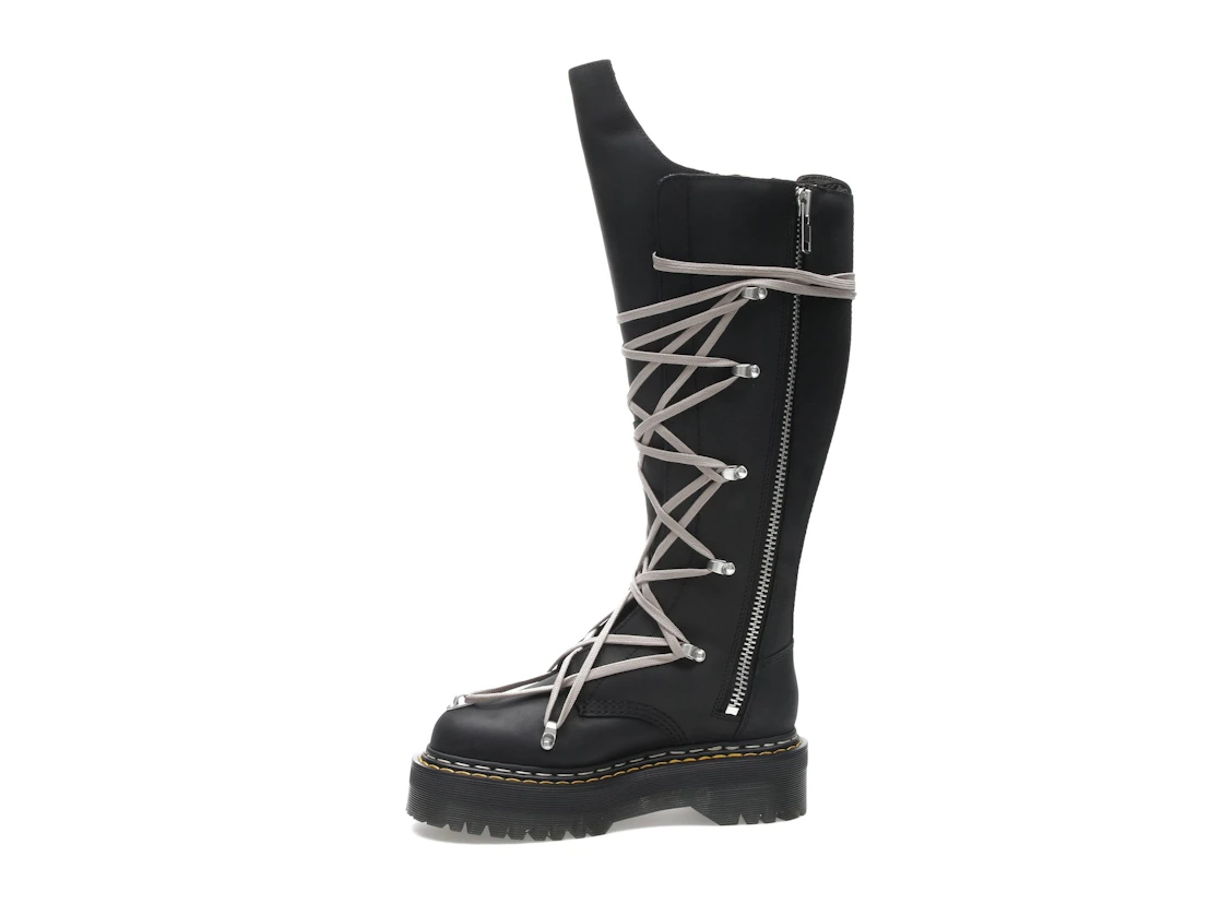 Vue 18 de Dr. Martens 1460 DRKSHDW Quad Sole Pentalace Boot Rick Owens Black 