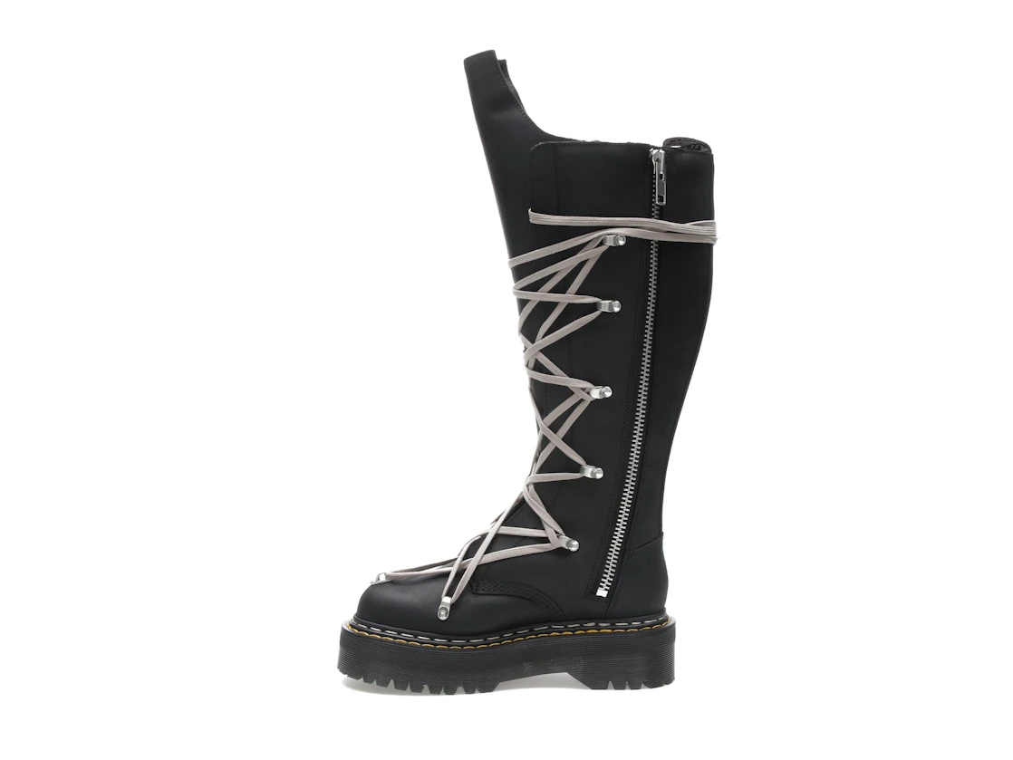 Vue 19 de Dr. Martens 1460 DRKSHDW Quad Sole Pentalace Boot Rick Owens Black 