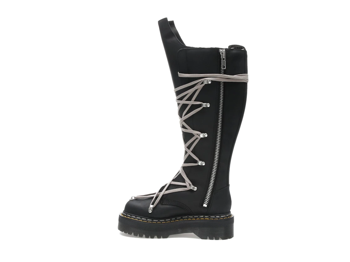 Vue 20 de Dr. Martens 1460 DRKSHDW Quad Sole Pentalace Boot Rick Owens Black 