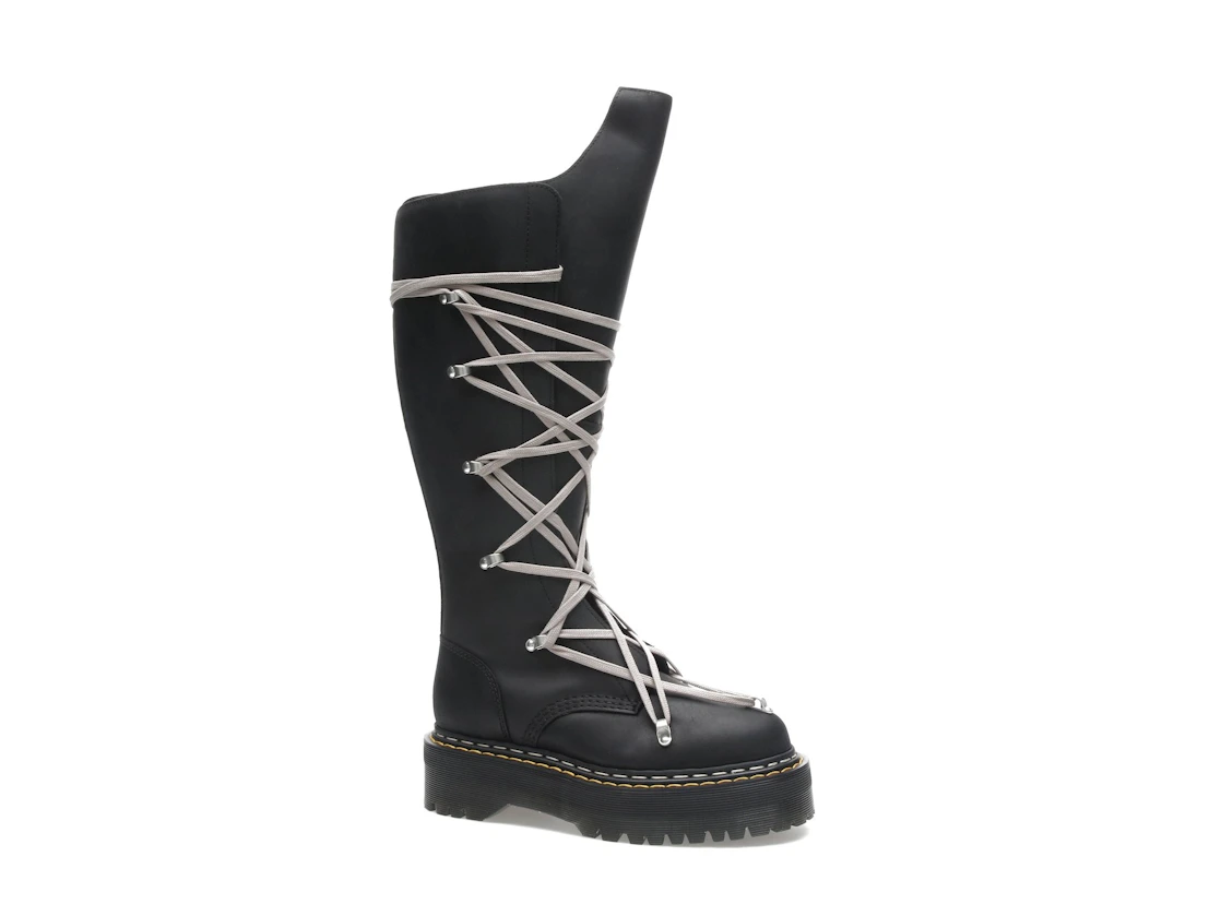 Vue 3 de Dr. Martens 1460 DRKSHDW Quad Sole Pentalace Boot Rick Owens Black 