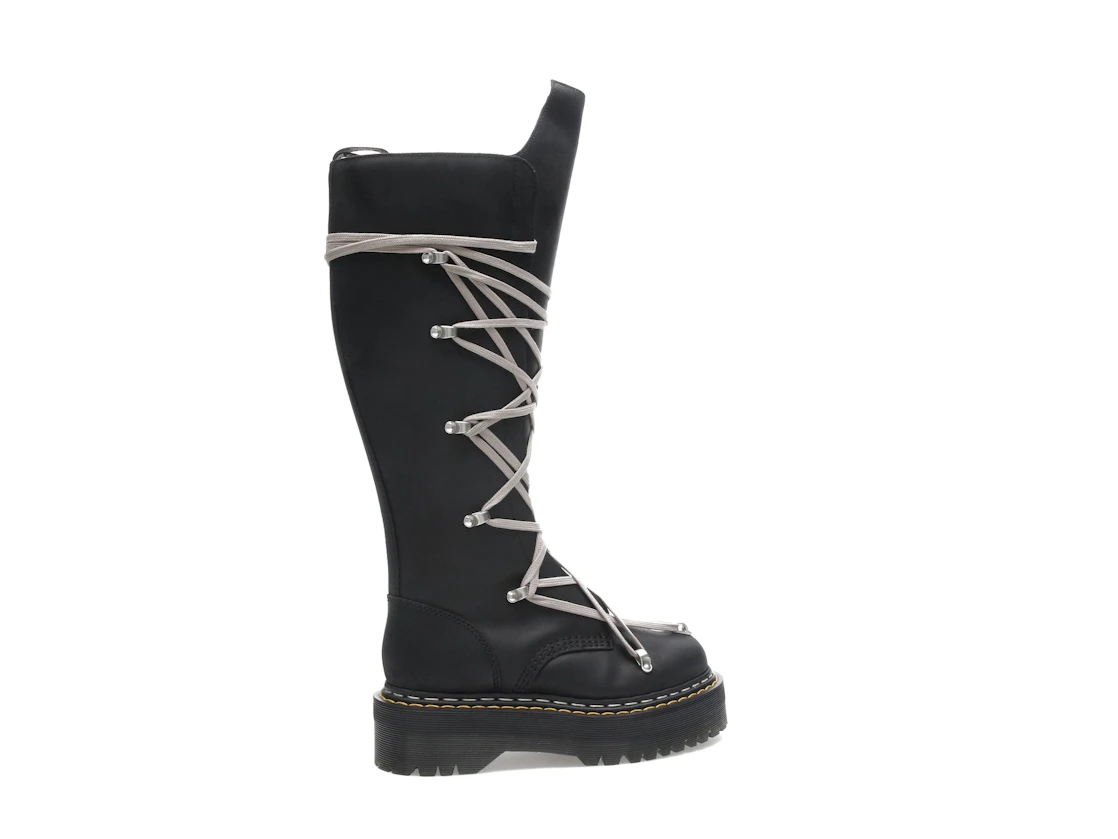 Vue 35 de Dr. Martens 1460 DRKSHDW Quad Sole Pentalace Boot Rick Owens Black 