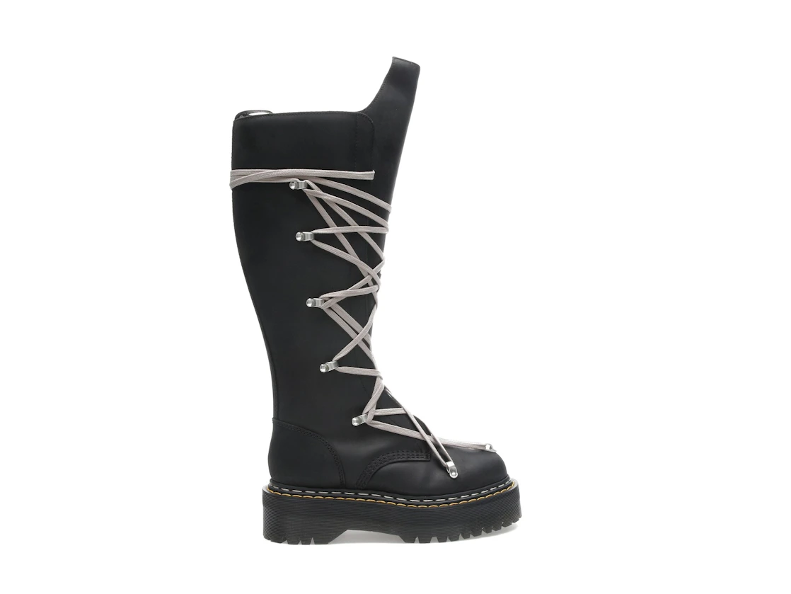 Vue 36 de Dr. Martens 1460 DRKSHDW Quad Sole Pentalace Boot Rick Owens Black 