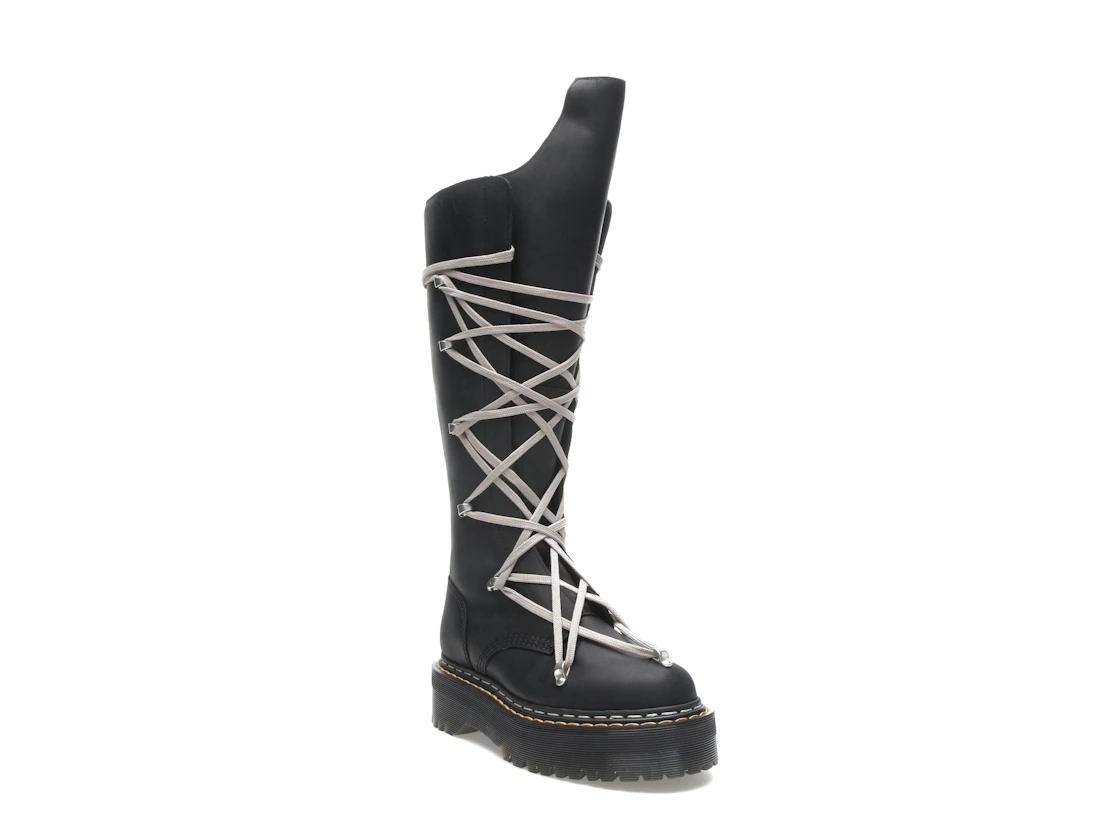 Vue 6 de Dr. Martens 1460 DRKSHDW Quad Sole Pentalace Boot Rick Owens Black 