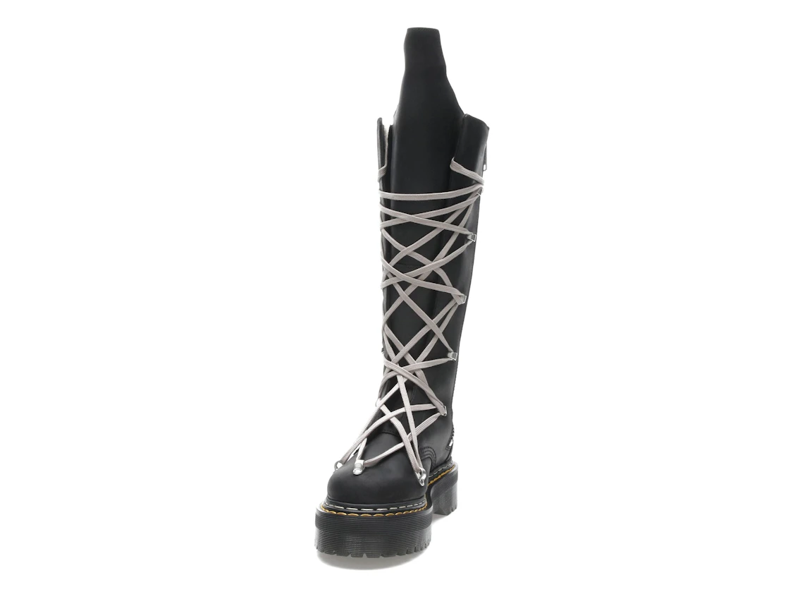 Vue 12 de Dr. Martens 1460 DRKSHDW Quad Sole Pentalace Boot Rick Owens Black