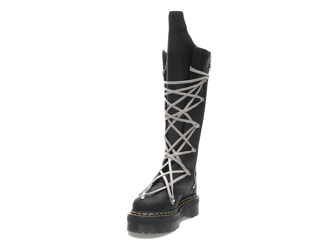 Vue 13 de Dr. Martens 1460 DRKSHDW Quad Sole Pentalace Boot Rick Owens Black